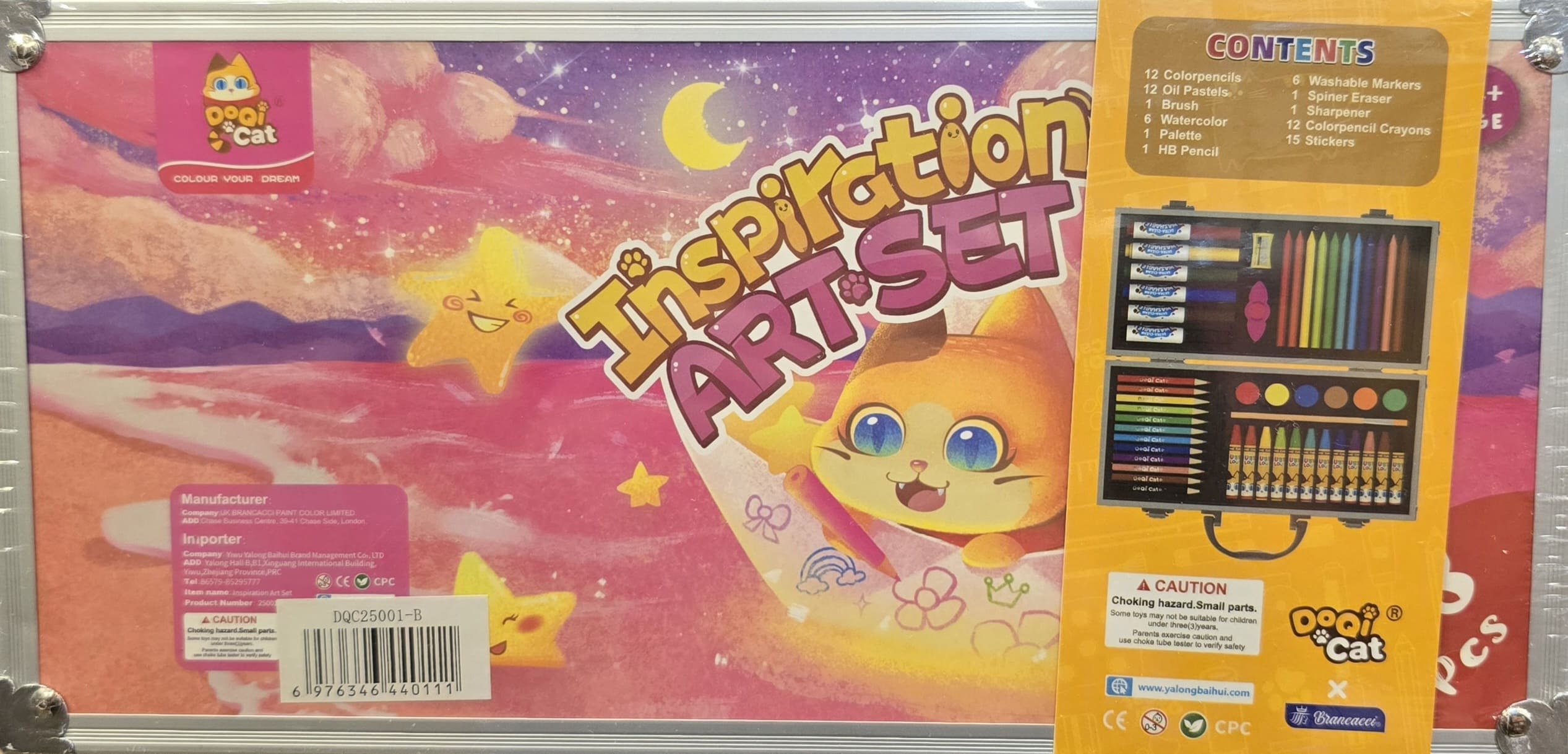 48-Piece Drawing & Coloring Set (pink)