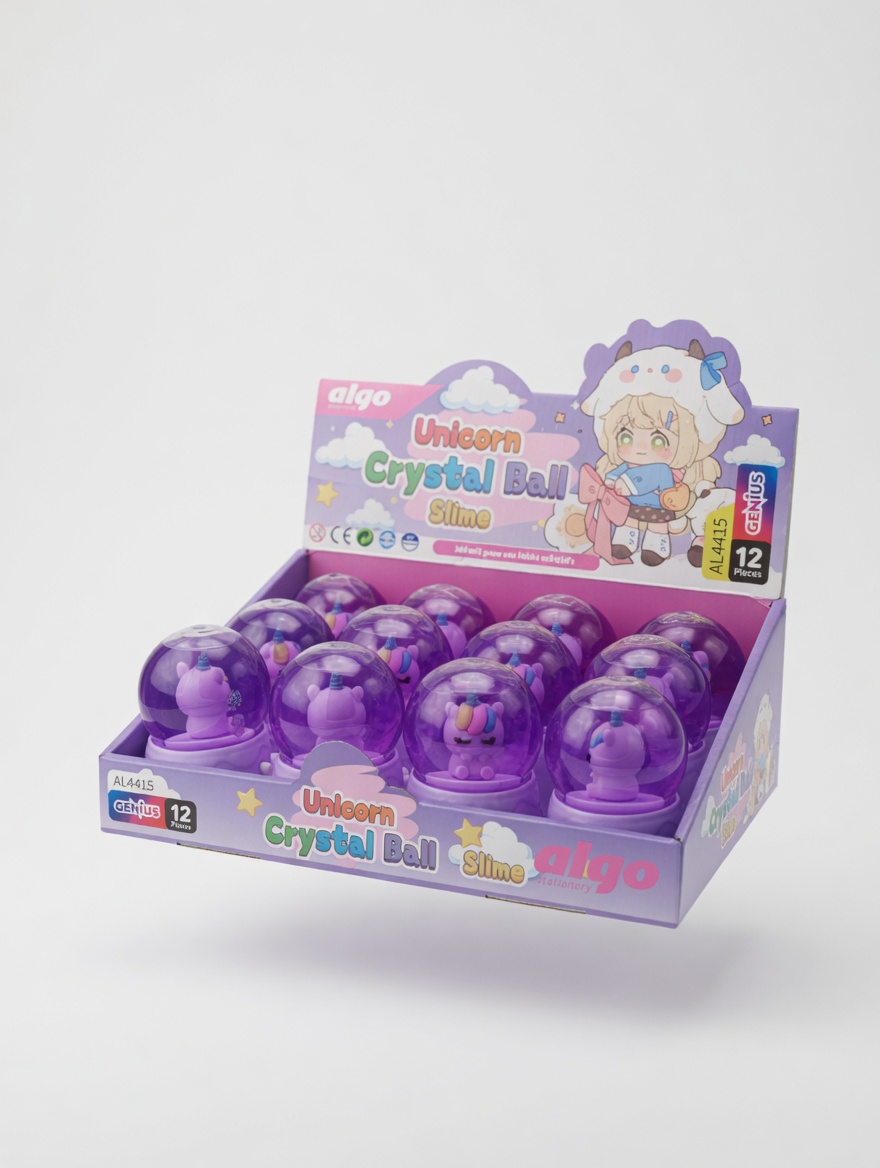 Glitter Unicorn Crystal Ball Slime for Kids